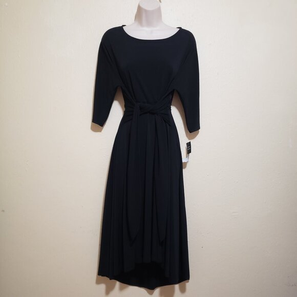 NWT Black Asymmetrical Hem Dress Size PM - Picture 1 of 12